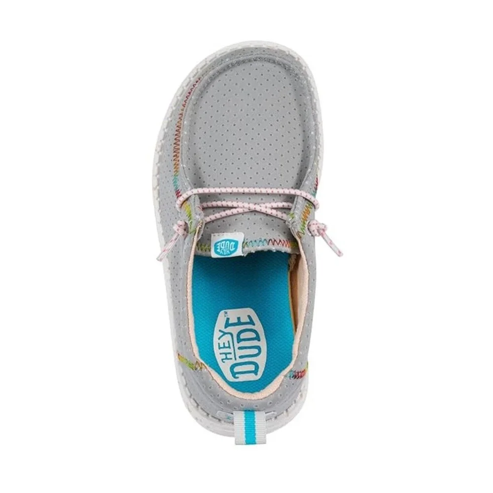 Hey Dude Wendy Perf Neoprene Toddlers US 9 Gray Slip On Comfort Shoes RHS7965
